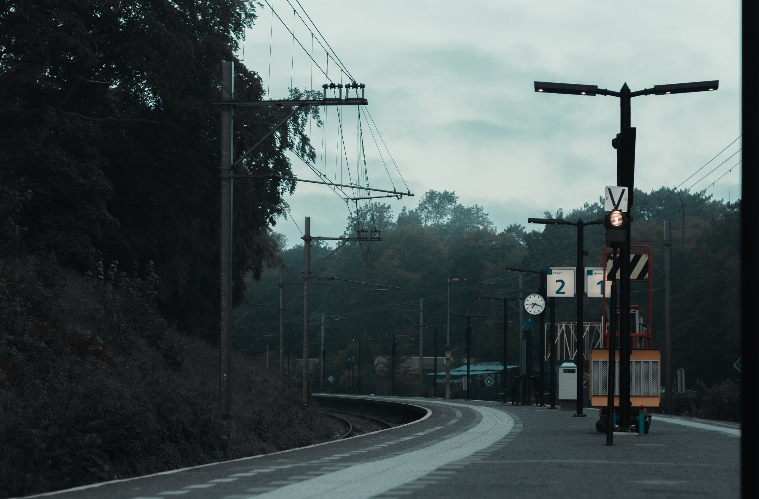 Amsterdam train station platform